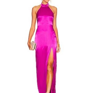 RAMINA HALTER NECK GOWN IN RUBY
NICHOLAS
